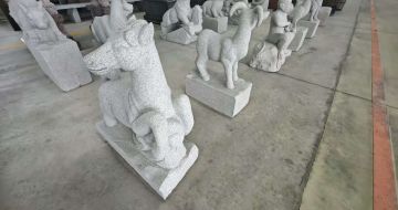 吕梁芝麻白雕刻 十二生肖 异形雕刻