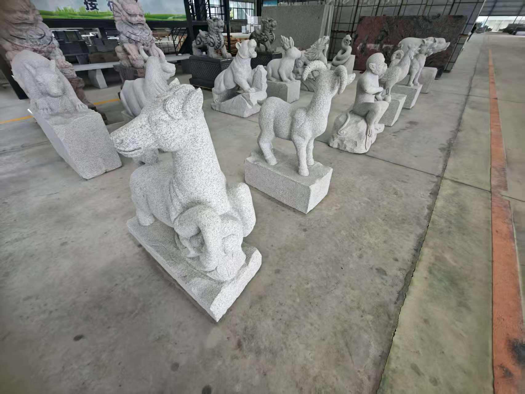 吕梁芝麻白雕刻 十二生肖 异形雕刻
